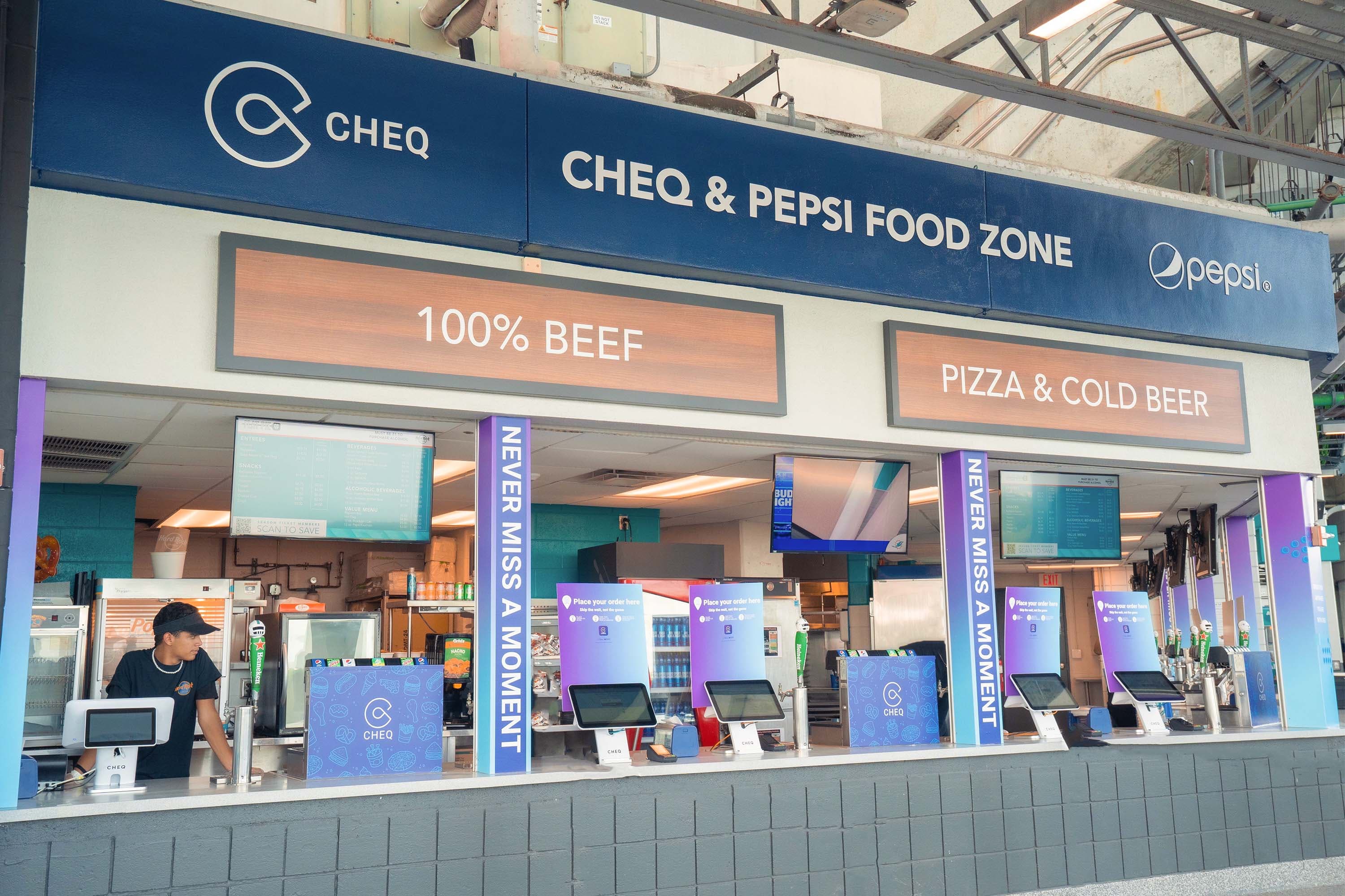 CHEQ & Pepsi Food Zone with Kiosks